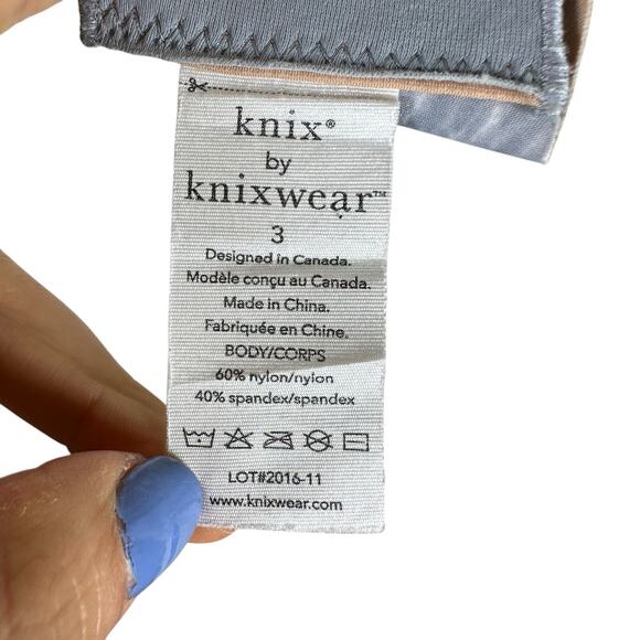 KNIX Tan Nude Gray Evolution Bra Adjustable Reversible Size 3 Wireless - Picture 6 of 6